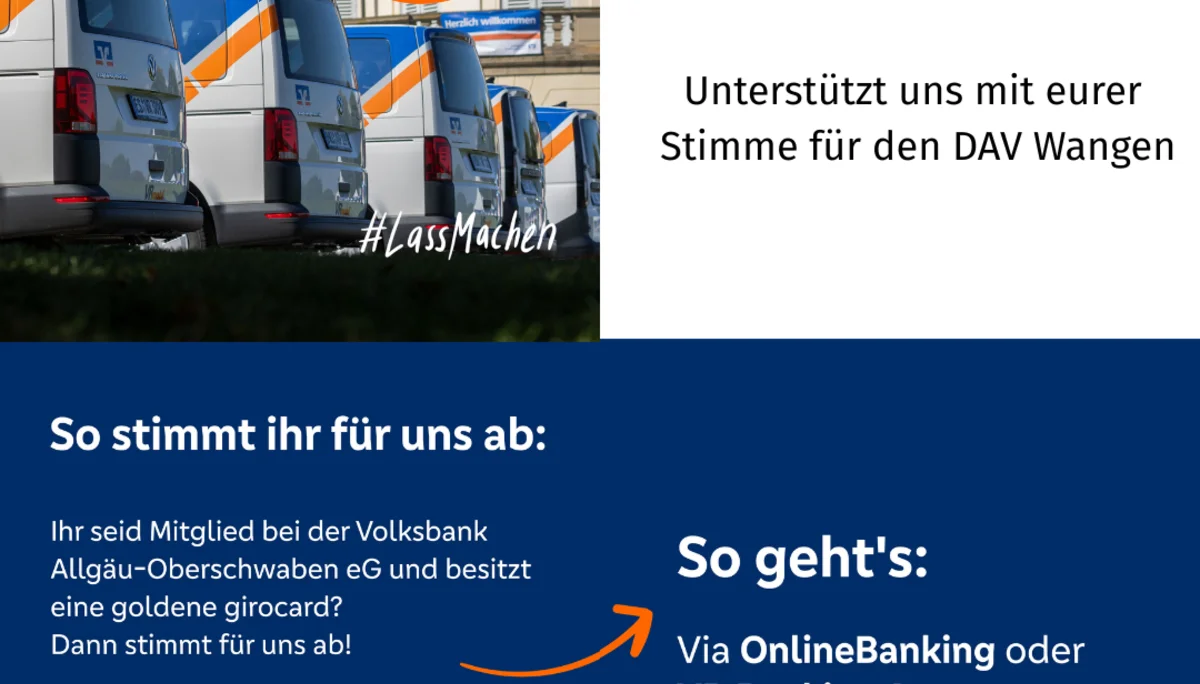 © Volksbank Allgäu-Oberschwaben/DAV Wangen