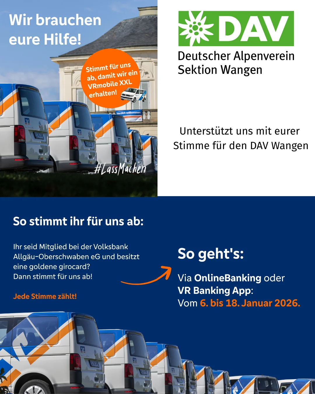 © Volksbank Allgäu-Oberschwaben/DAV Wangen