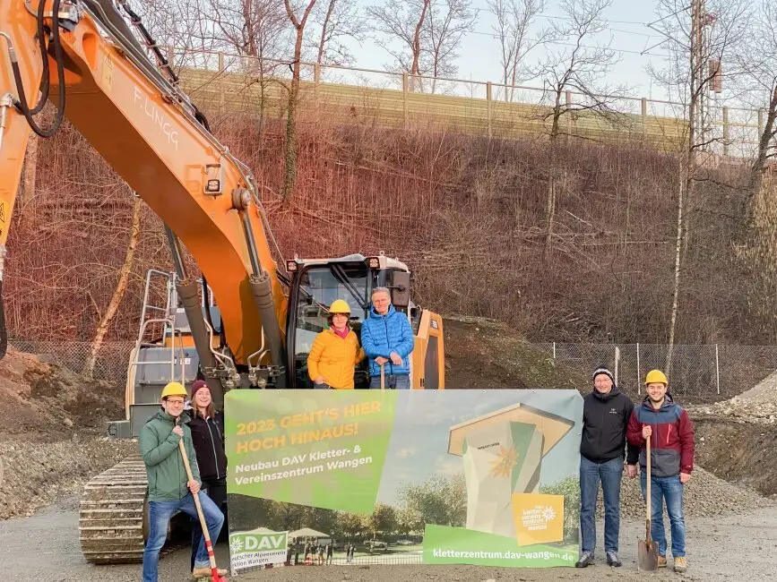 Spatenstich Kletter und Vereinszentrum | © DAV Wangen