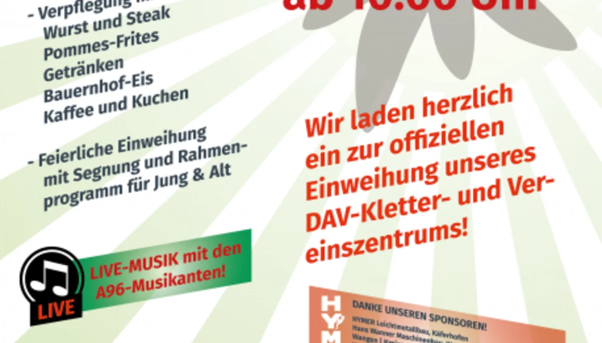 Flyer Einweihungsfeier2 | © DAV Wangen