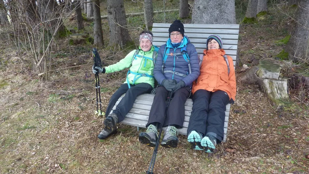 DAV-Senioren unterwegs auf Schneeschuhtour ohne Schnee | © M. Bischofberger