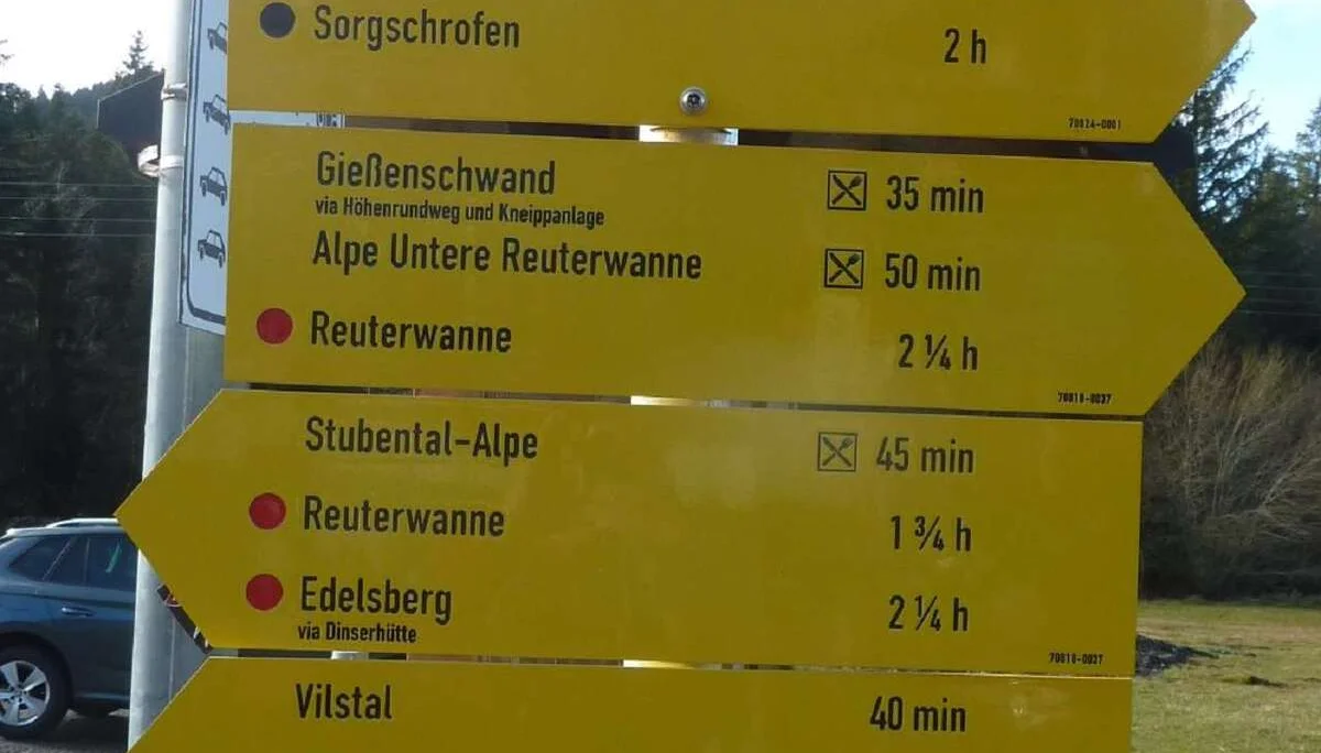 Routenschild | © M. Bischofberger