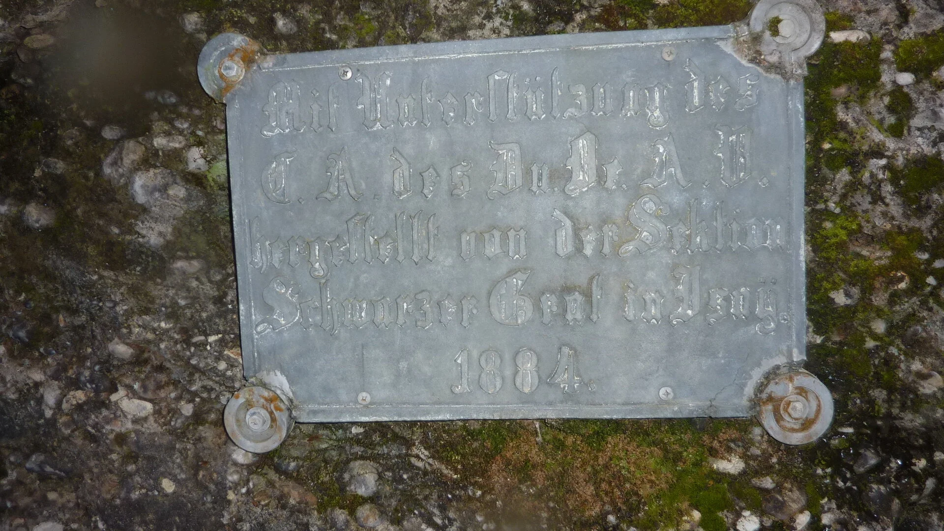 1884 hergestellt durch die Sektion Schwarzer Grat in isny | © Max Bischofberger