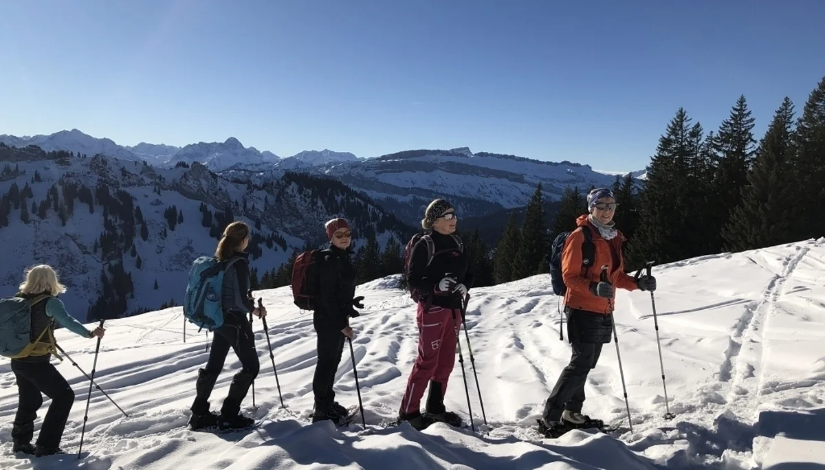 Schneeschuhwanderung zur Aussichtsloge in die Allgäuer Alpen | © Hubert Weber
