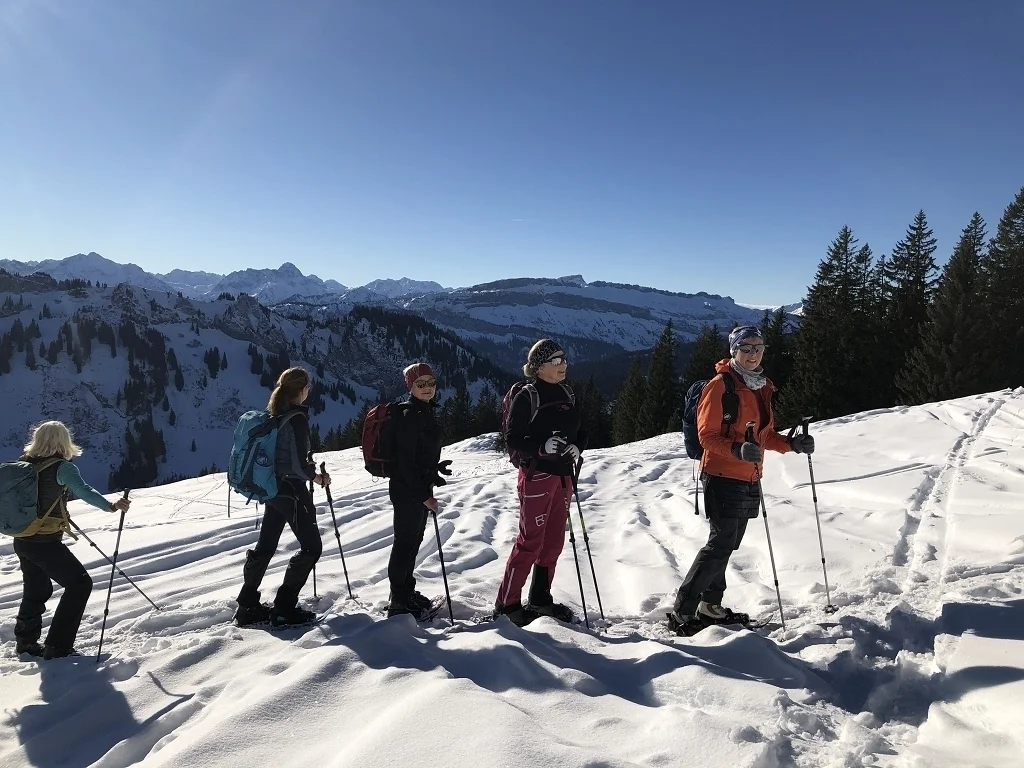 Schneeschuhwanderung zur Aussichtsloge in die Allgäuer Alpen | © Hubert Weber