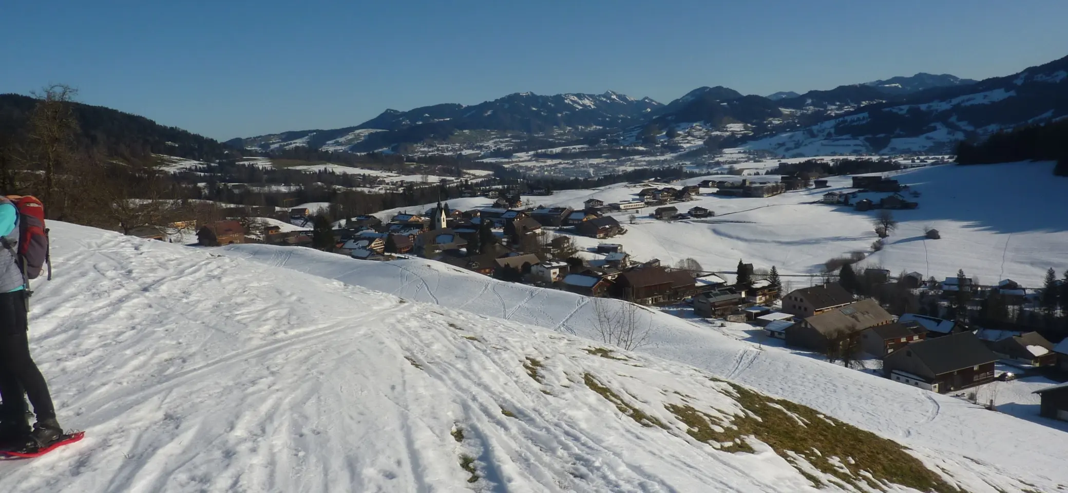 Schneeschuhwanderung bei Schwarzenberg | © Max Bischofberger