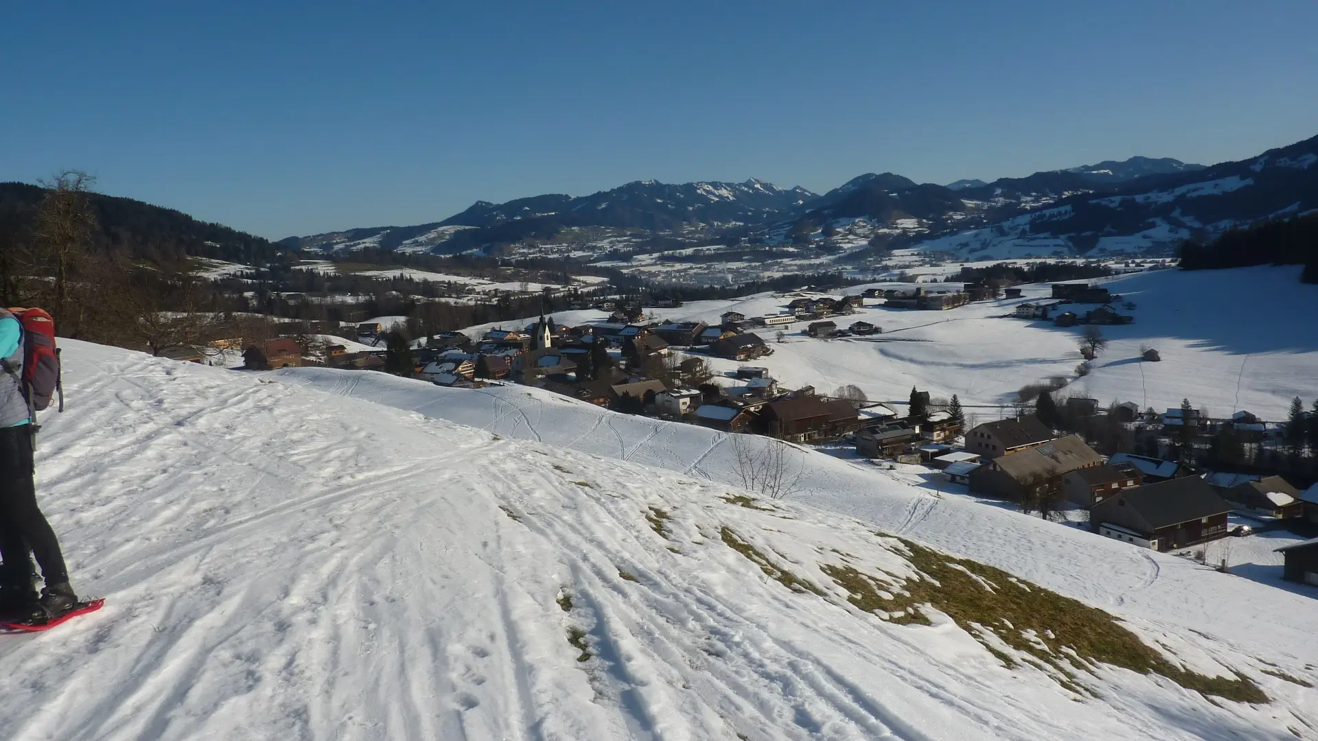 Schneeschuhwanderung bei Schwarzenberg | © Max Bischofberger