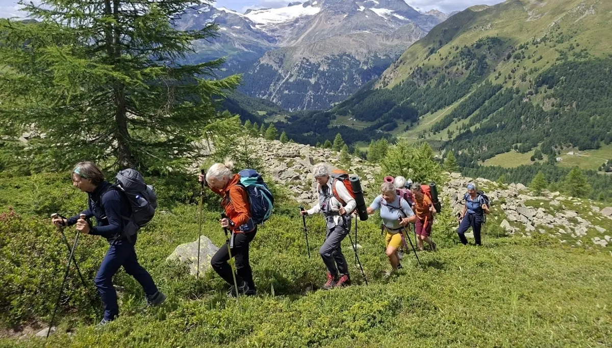 Yoga und Wandern in der Bernina | © Teilnehmer DAV Wangen