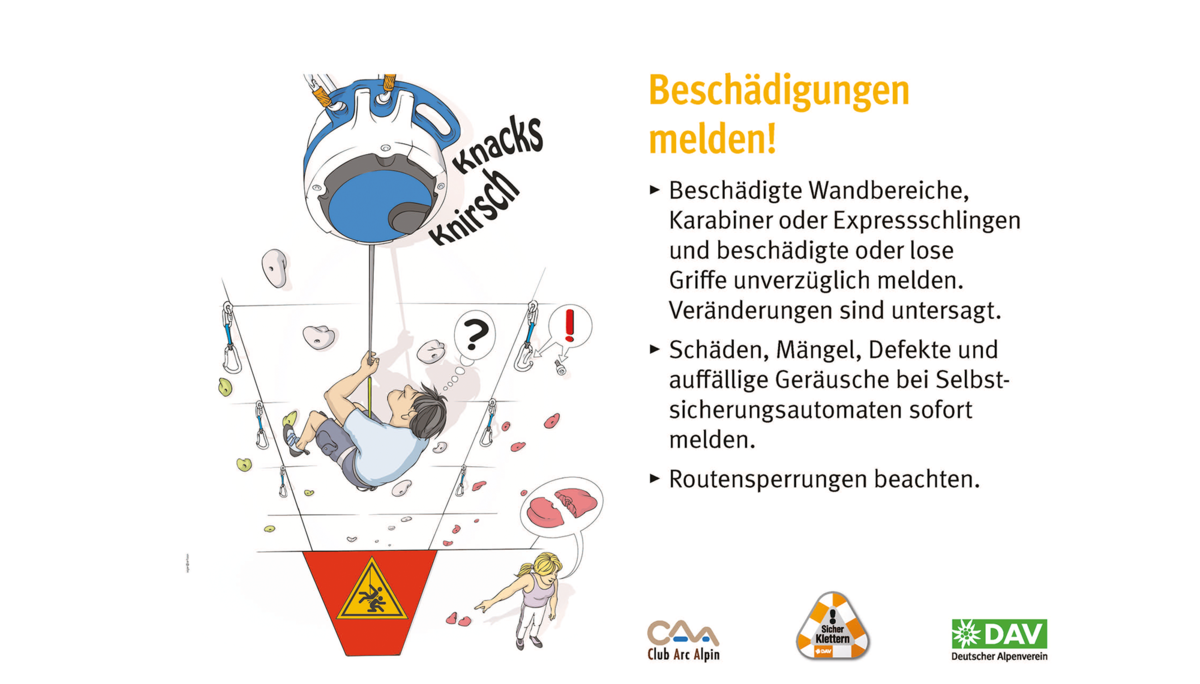 Hallenregeln für Klettern vom DAV. | © DAV Hallenregeln für Klettern vom DAV. Regel Nummer neun: Alkohol- und Drogenverbot | © DAV